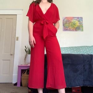 Red Formal Jumpsuit